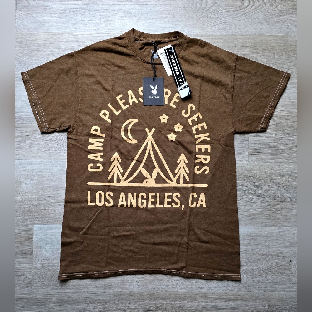 Playboy Brown Graphic T-Shirt